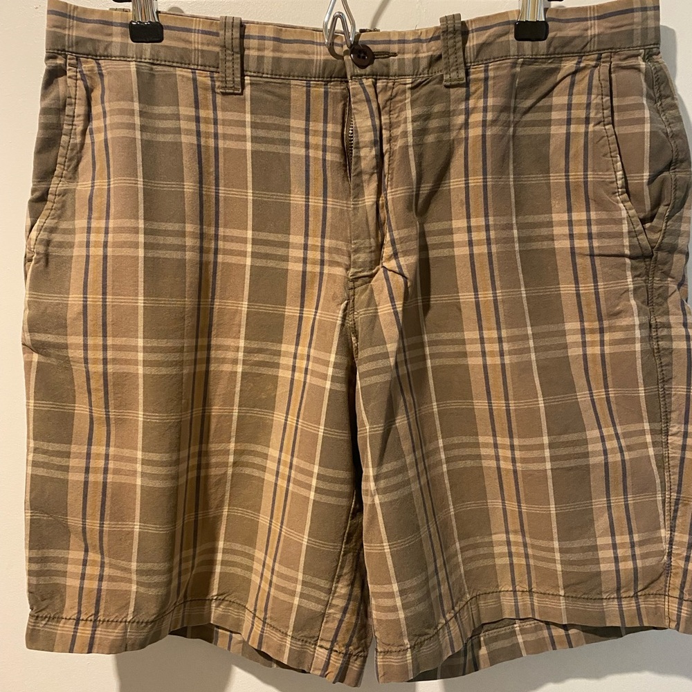 Eddie Bauer Plaid Tan Shorts